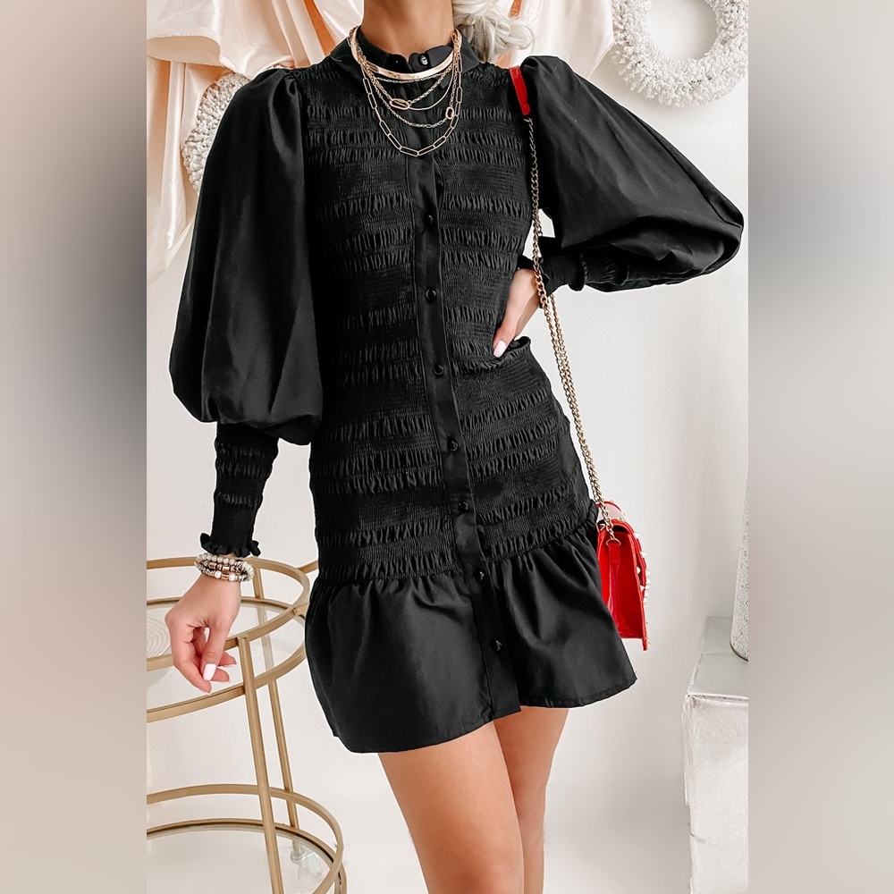 Great aspirations long sleeve smocked dress
